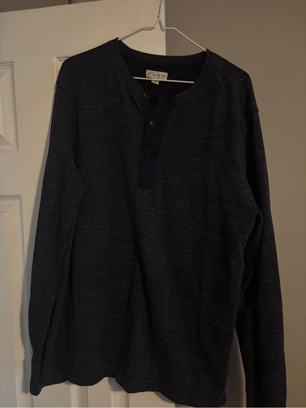 J. Crew Classic Henley Long-Sleeve Shirt - Navy